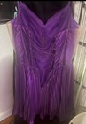 Sherri Hill Purple Satin Pleated Spaghetti Strap Corset Dress Size 8 Regular