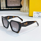 Prada Pr 15ws 3890a7 Black Tortoise Grey Gradient Women Sunglasses Authentic