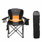 Alpha Camp Camping Chair Heavy Duty Folding Chair Padded W  Cup Holder Oversized
