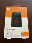 New  Wd Western Digital My Passport 5tb Portable External Hard Drive - Black