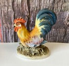Vtg Lefton Rooster Chicken Set Of 2 Farmhouse Kitsch Porcelain Handpainted 5 75   