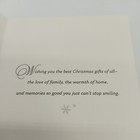 One Hallmark Christmas Card Envelop Jolly Santa By Tree Presents Gold Edge stamp