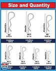 300 Pcs Cotter Pin Assortment Kit - 7 Sizes Hardware Pins 304 Stainless Steel