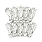 10 Pcs set Carabiner Small Stainless Steel Key Buckle Snap Spring Clip Hooks