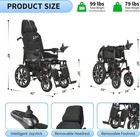 Quelith Power Wheelchair Black Reclining Backrest Joystick 330 Lbs
