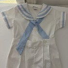 Vtg Fischel By Johnston Baby Boy Sailor Bobby Suit 2t White Nautical Nos Mint