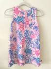 Lilly Pulitzer Girls Pink Blue Shift Dress Size L 8-10