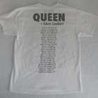 Queen   Adam Lambert Official Tour Concert T-shirt White Silver Mens Large