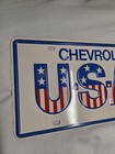 Vintage Nos Chevrolet Usa-1 Original Rare Embossed Heavy Steel License Plate