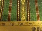 Jacquard Damask green gold wine natural Fibers 18 x20  doll Fabric