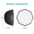 Neewer 37 5inches Octagon Softbox With Carrying Bag For Speedlite    Studio Flash