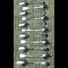  Antique 1920 Set 11 Danish Silver Teaspoons Demitasse Christian Heise 3 Towers