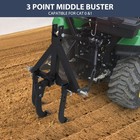 3-point Middle Buster Plow For Cat-0   1 Tractors W  3 Adjustable Ripper Shanks