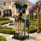 Garden Tool Organizer For Garage  Utility Storage Racks With Hooks