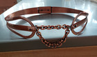 Vintage Renoir Copper Belt Art Deco Chain Closure  Mcm Mid Century Size S m