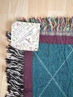 Vtg Embroidered Tapestry Dan Gilbert Hummingbirds Throw Fringe Blanket Nwt 70x53
