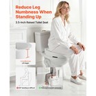 Uimoso Raised Toilet Seat With 3 5-inch Height Increase For Elderly  300 Lbs