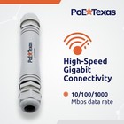 Gat Poe Extender - Outdoor Poe Repeater  Ip67 Waterproof  Extends Power 330 Ft
