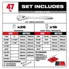 Milwaukee 48-22-9487 47pc 1 2dr Ratchet   Sock Set Packout Authorized Usa Dealer