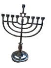 Traditional Menorah Silvertone Rite Lite Jewish Judaica Festival Of Lights New