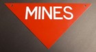1 Genuine Metal Sign 1983 Surplus Minefield Warning Army Warning Marker Mine