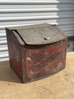 Antique Victorian Coal Scuttle Ash Bin Rare W  Original Paint Cool Piece 