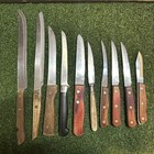 Lot Of 10 Vintage Kitchen Knives Mfg Tramontina Intedge Japan Brazil Made