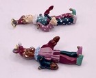 Vintage Pewter Miniatures Jointed Circus Bear   Jester Dolls Figures Dept  56