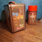 1965 Aladdin National Broadcasting Bonanza Metal Lunchbox   Thermos Nice   Clean