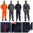 Yizyif Mens Work Overalls Long Sleeve Dustproof Work Jumpsuit Mechanics Workwear