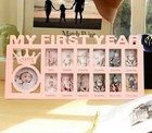 Baby s First Year Picture Frame Newborn To 12 Toddler Baby Frame Pastel Pink