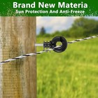25 Pcs Electric Fence Wire Insulator Stand Off Screw In Insulator Black Fence 