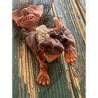 Vintage Handcrafted Troll Marionette Puppet Goblin Fantasy Art Doll Brown 9 Inch