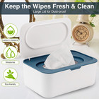 Baby Wipes Dispenser Box Container Wipe Holder Case Non-slip Fresh Lid