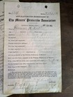 Miners Protective Assoc  Application 1912 Famous Mining Area Cripple Creek Colo