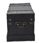 Antique Decorative Wooden Storage Chest Vintage Wood Treasure Trunk With Lock   