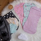 Soft Cotton Baby Burp Cloths 3-pack Plus A Bib And Nursing Pad  26