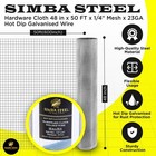 Galvanized Welded Wire Fence 48 x50ft 1 4  23ga Simba Steel Hardware Cloth Mesh