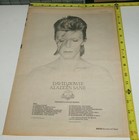 David Bowie Alice Cooper Double Sided Vintage Ad Advert Album 1973 Aladdin Sane