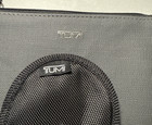 Tumi For Delta Small Dark Gray Zip Textured Pouch Cosmetic Case   Eye Cover Mask