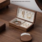 Mini Wooden Travel Jewelry Box Rings Earrings Necklaces Bracelets Only Box