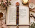 Handmade Brown Pink Ribbon Bookmark Cookie Charm Beaded Book Lover Gift