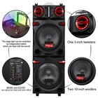 Portable Dual 10   4500w Bluetooth Speaker Heavy Bass Led Fm Tf Aux W mic remote
