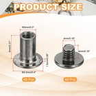 Chicago Screw 60 Set M5 X 8mm Metal Phillips Head Screw Rivets Black