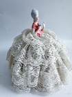 Rare Antique Porcelain Half-doll Pin Cushion Figurine