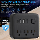 3 Outlets Extender Surge Protector Multi Plug Wall Adapter Tap W 3 Usb   1 Usb-c