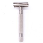 Parker Semi Slant Satin Chrome 3 Piece Safety Razor   5 Double Edge Razor Blades