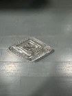 Clear Cut Crystal Diamond Shape 5  Jewelry Box 1940s Art Deco Saw Tooth Closure