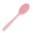 Loofah Exfoliating Body Scrubber Silicone Shower Brush Bath Sponge Pink 2 In 1