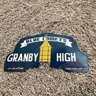 Vtg Granby High Blue Comets License Plate Topper Cupola High School Va Virginia